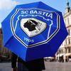 Sc Bastia Football Crest Umbrella Folding umbrella, automatic umbrella 8-Frame for Travel, camping Use Gift for Halloween Christmas