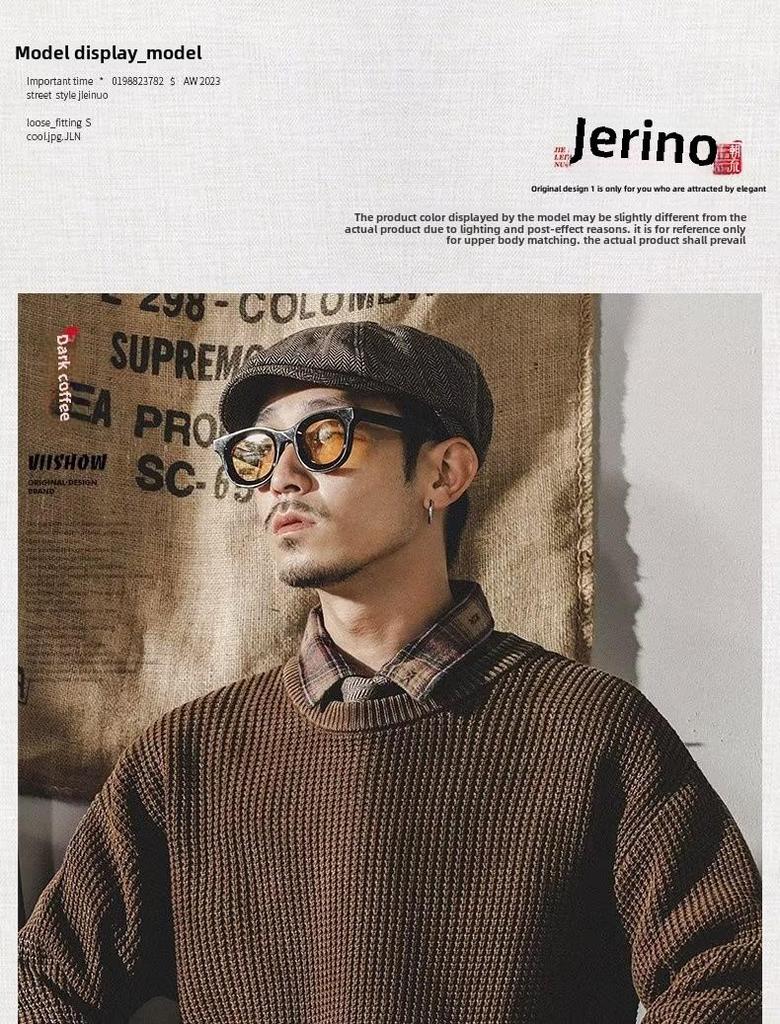 Men's Retro Heavy Washed Thick Sweater - Simple Winter Style