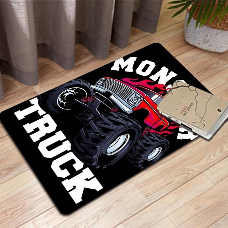 Monster Truck Rug Floor Mat for Living Room or Bedroom Soft and Comfortable Carpet a Gift for Birthday and Holiday.MFF0918252