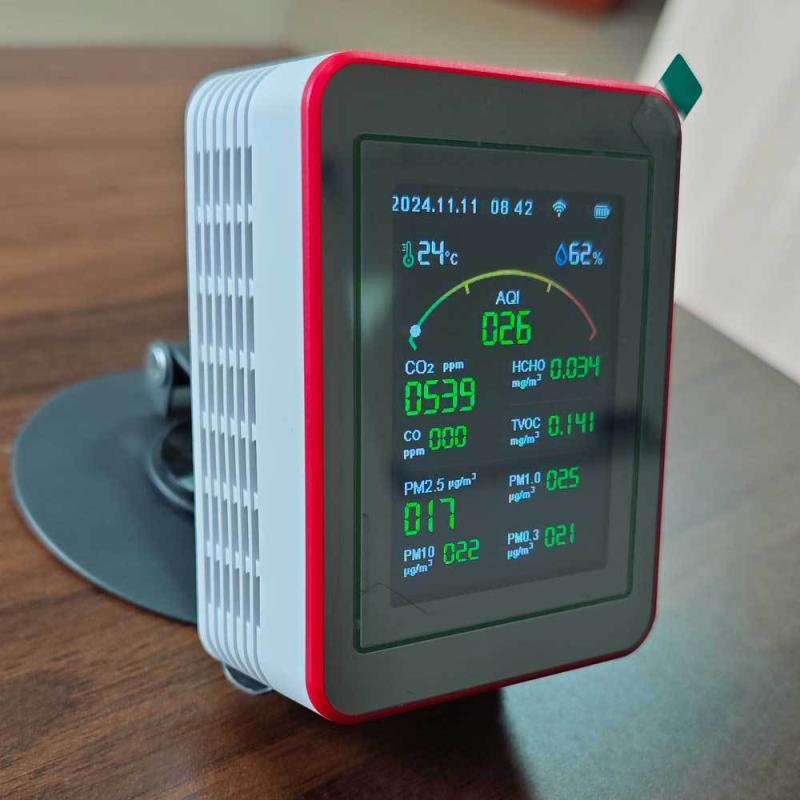 1 Piece Wifi 15 In 1 Tft Display Portable Aqi Pm0.3 Pm1.0 Pm2.5 Pm10 Co Co2 Tvoc Hchc Tester Home Air Quality Monitor