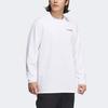 Adidas Letter Logo Print Round Neck Long Sleeve T-Shirt Men Tops White IT8845