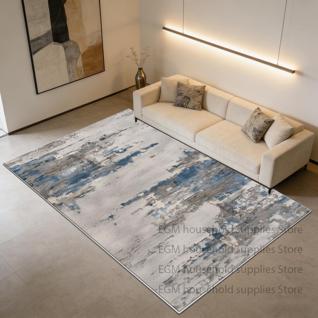 Ink Wash Abstract Style Carpet Light Luxury Living Room Decoration Bedroom Rug Washable Office Customizable Mat Easy To Clean