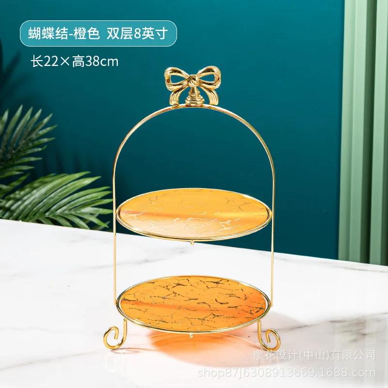 Suport de tort din sticlă marmorată multistrat Farfurie de desert Vas pentru dim sum Formă de tort Farfurie pentru gustări Tavă Farfurii pentru sushi Vas pentru fructe Suport de prezentare