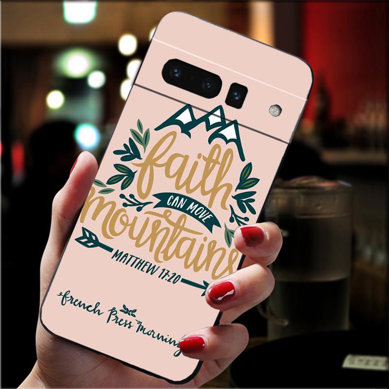 

Phone Case For Google Pixel 10 Pro XL 9 Pro XL 8 7 6 Pro 9A 8A 7A 6A Pixel 8 7 6 5 Bible Philippians Jesus Christian Flower Pixel 10 Pro XL