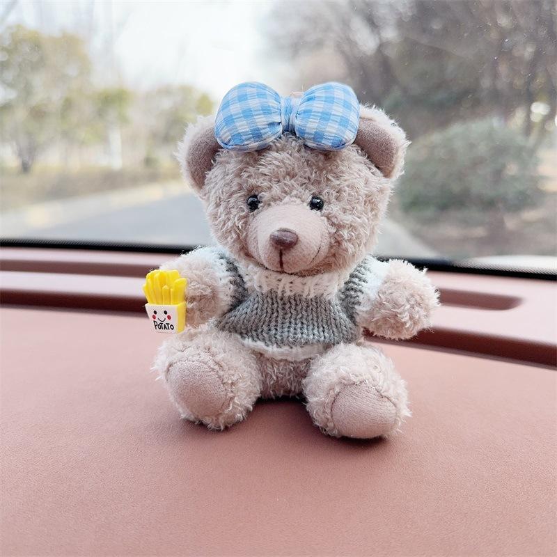 Orsetto Cartone Animato Carino Decorazione Cruscotto Auto Statuina Peluche Ornamento Interno