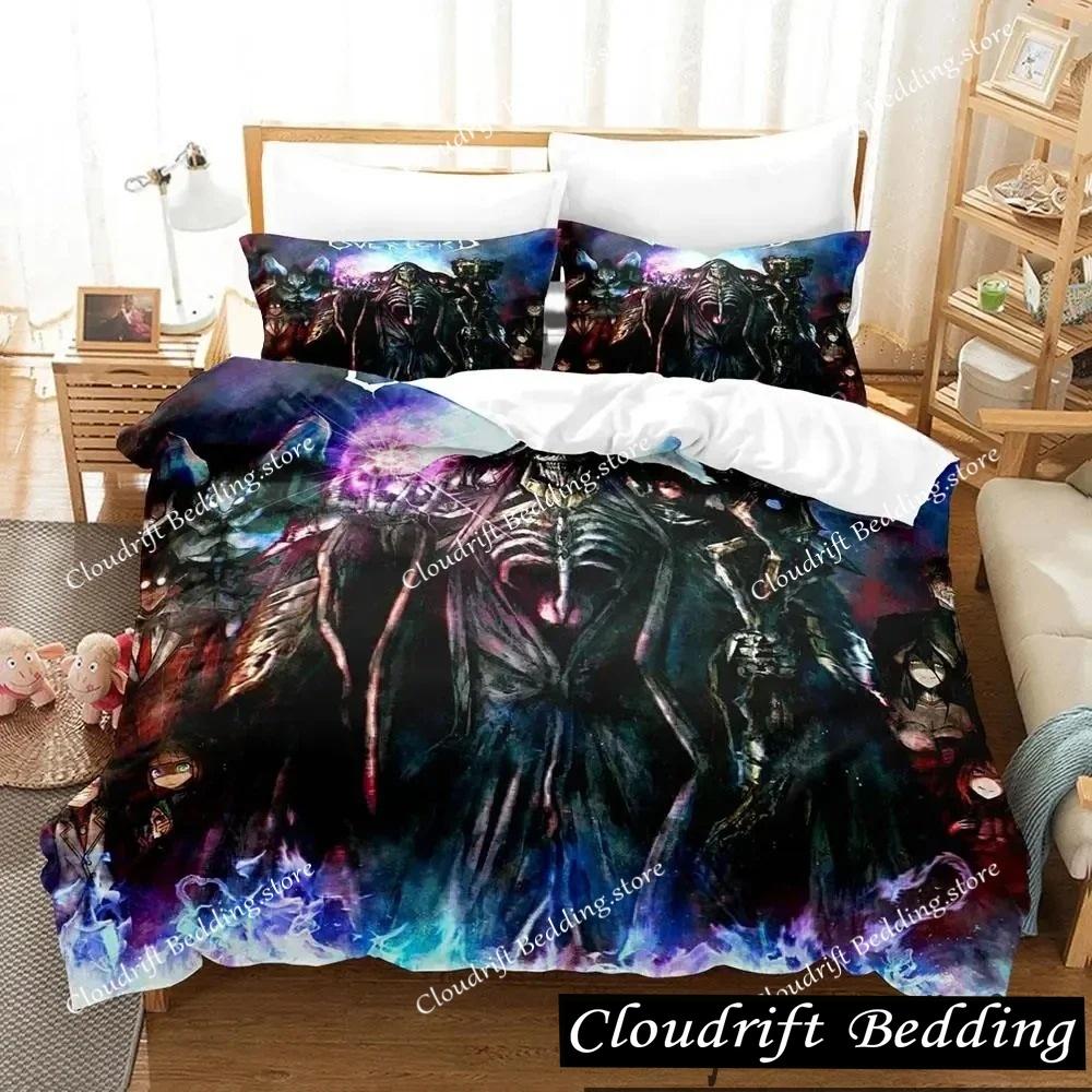 3D Print Anime OVERLORD Bedding Set Duvet Cover Bed Set Quilt Cover Pillowcase Comforter King Queen Size Boys Adult Bedding Set