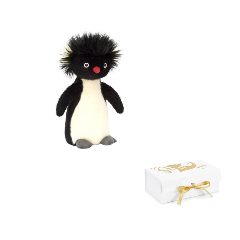 JELLYCAT Arctic and Antarctic Series Ronnie Rock Jumping Penguin Companion Doll Plush Doll 22cm Height