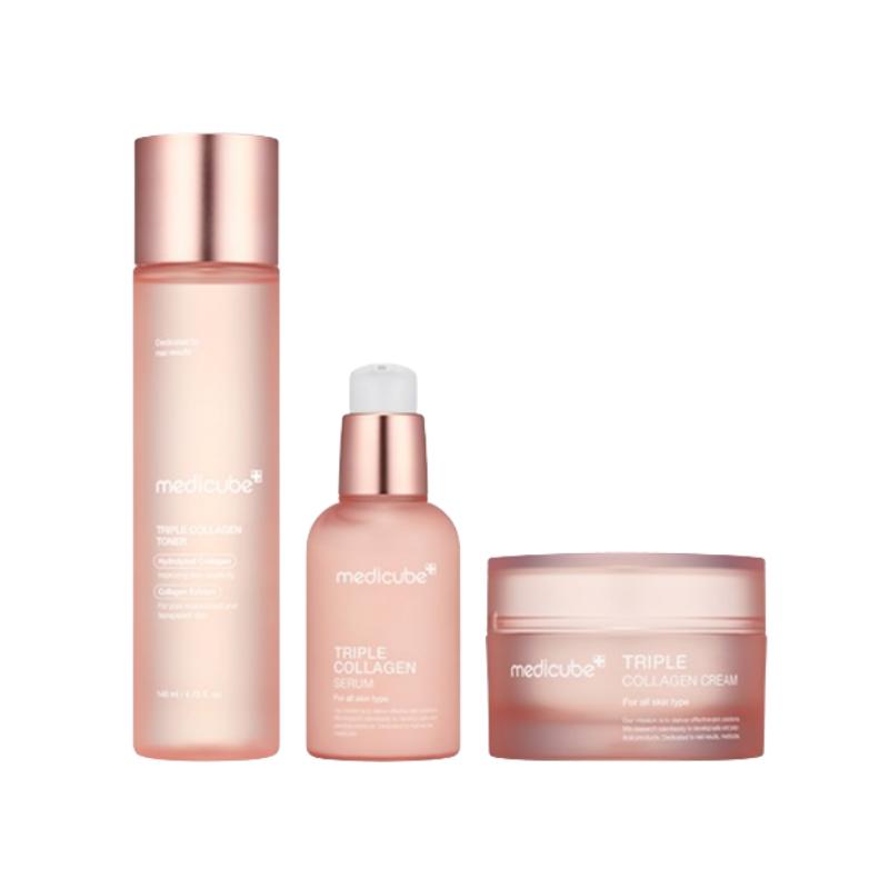 

Набор для ухода за кожей Medicube Collagen 3 шт. (Тонер 145мл+ Сыворотка 50мл+ Крем 50мл)