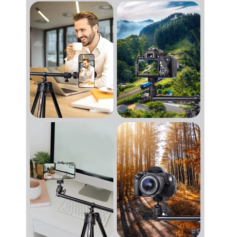 Trépied pour téléphone 133cm Trépied professionnel Design pliable pour enregistrement vidéo Appareil photo reflex numérique Support de photographie réglable