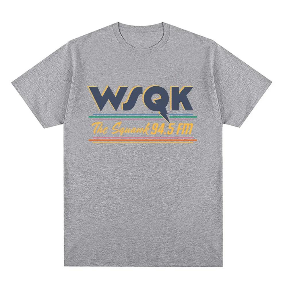 2026 WSQK Squark 94.5 FM Radio Shirt Printed Short-Sleeved Men s Womewn Fashion Cotton Casual Short-Sleeved Shirt 4XL