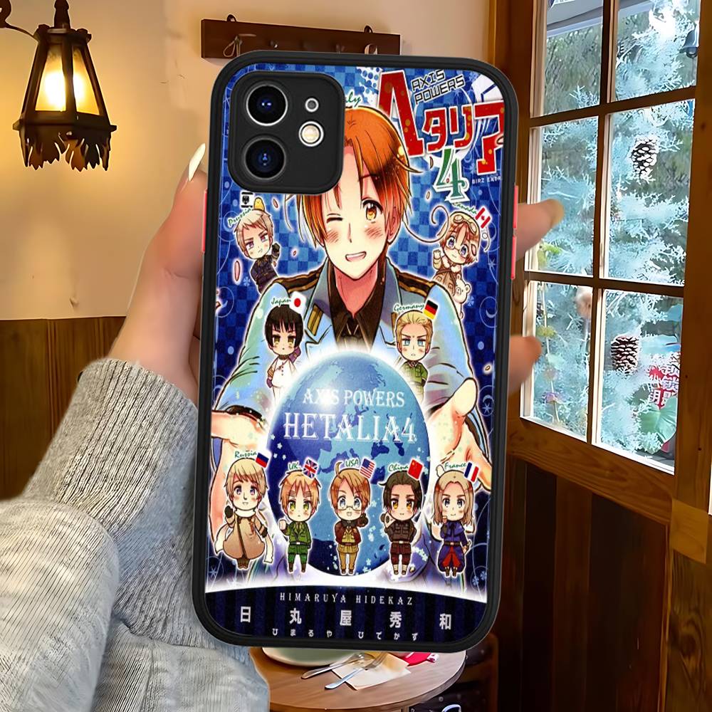 Cartoon Hetalia Axis Powers Phone Case For IPhone 11 12 13 14 15 16 Pro Plus X XS MAX Matte Bumper Shockproof Cover