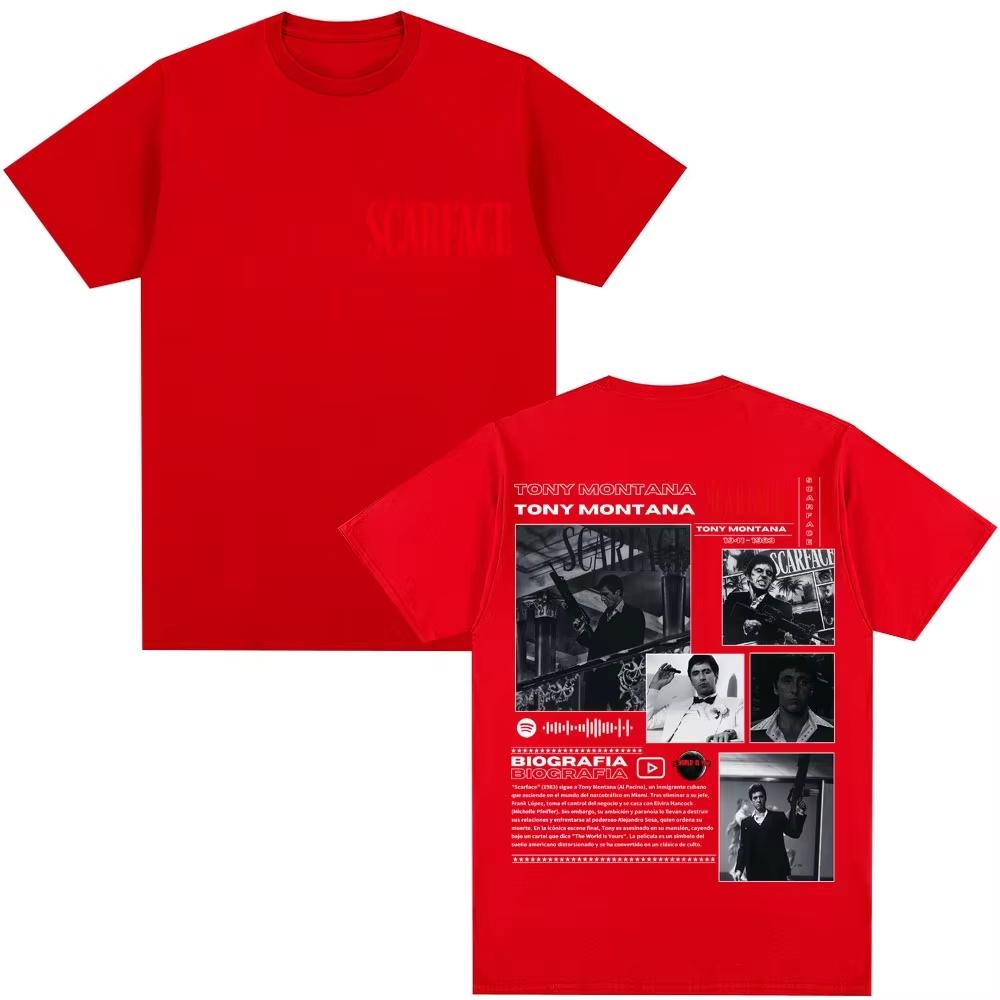 Loose Casual Fashion Short Sleeve T Shirt Printed With Tony Montana And Al Pacino 90s Movie Scarface Unisex And Unisex TShirt