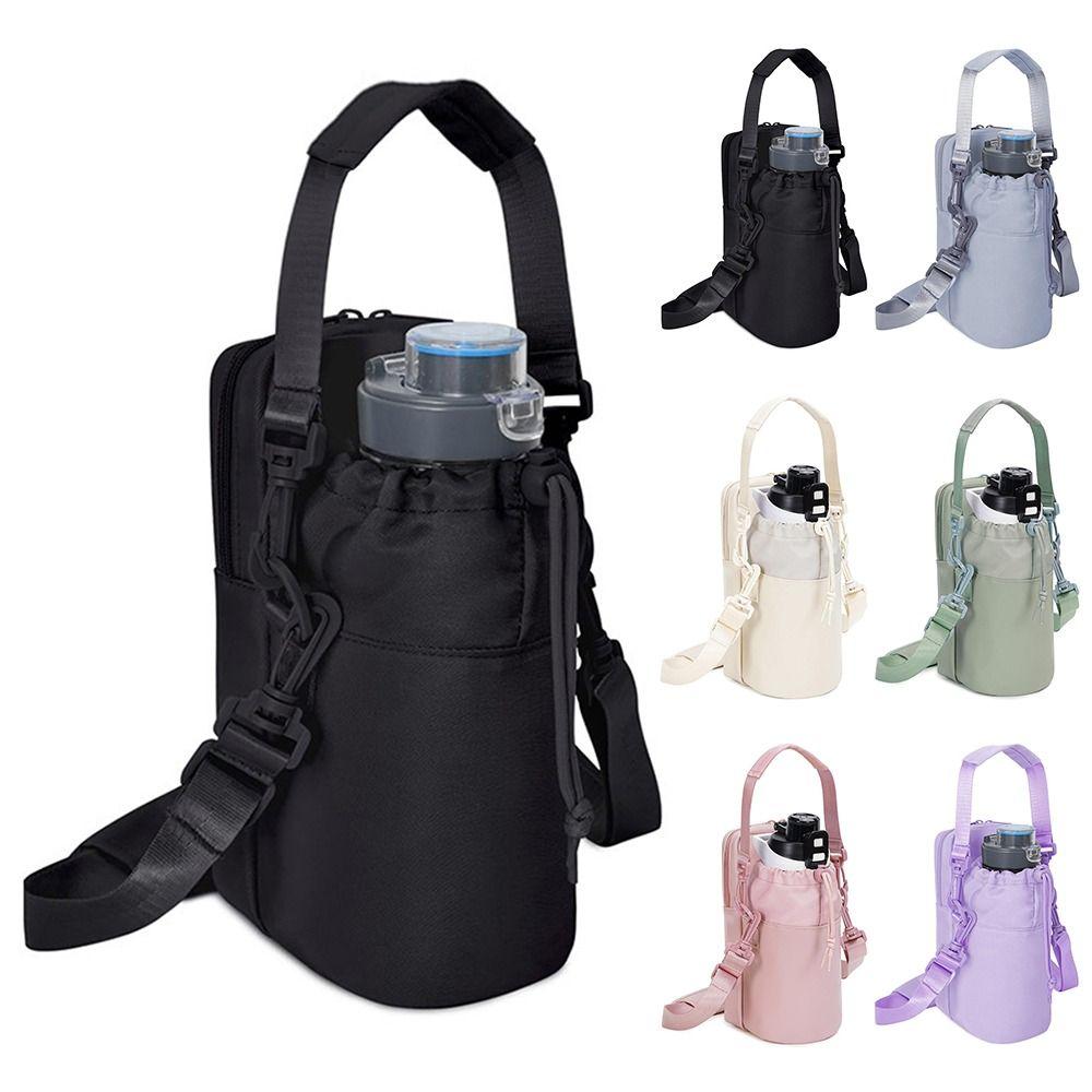 

Сумка для пляшки з водою Oxford Crossbody Сумка-переноска для пляшки з водою з регульованим ремінцем Прогулянка Похід світло-фіолетового кольору