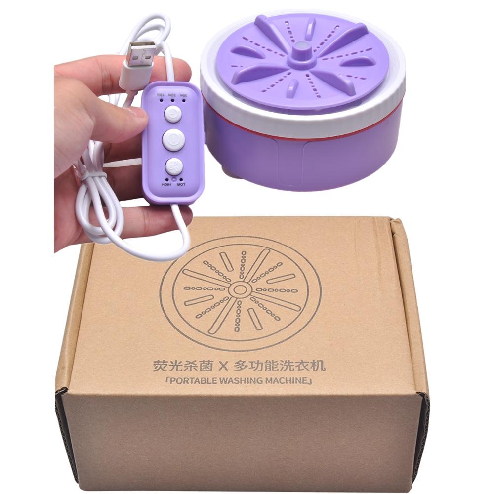 Mini Washing Machine Portable USB Rotating Turbo Fruit Cleaner Ultrasonic Dishwasher For Home Kitchen Travel Remote Control