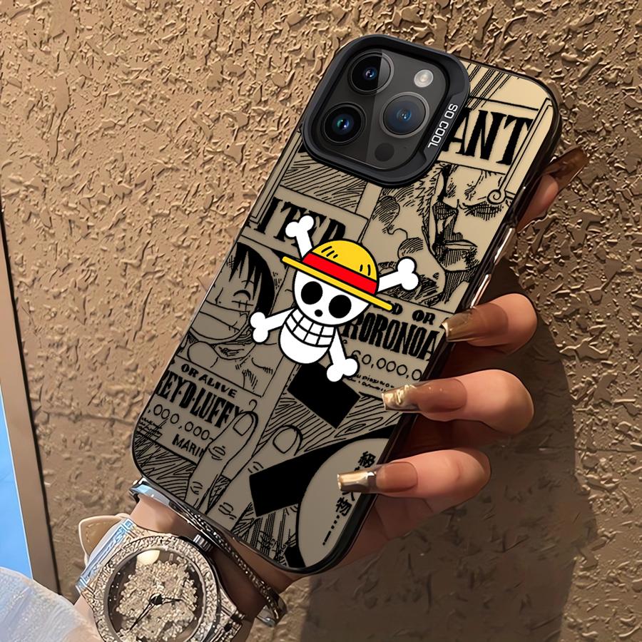 Soft Shell Case for iPhone 11 12 13 Pro Max 14 15 16 Plus 16e One Piece Bone Logo