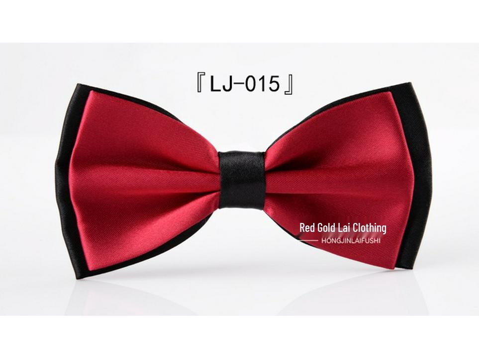 Men's Korean Style Color Block Bow Tie - Custom Business Casual & Formal Fashion Accessory