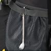 TOMSHOO Cuillère-fourchette en titane à long manche avec bol poli Portable pour l'extérieur Couverts de pique-nique Camping Randonnée cuillère de camping