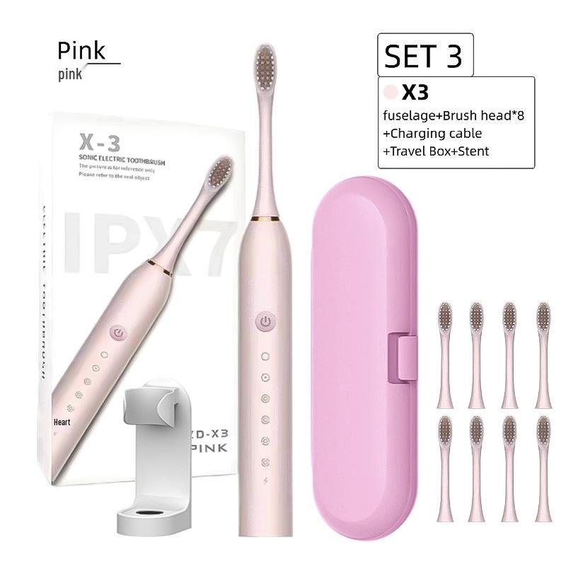 Universal Electric Toothbrush Set: Soft Bristle, Portable, for Adults & Children