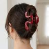 Matte Finish Shark Clip Casual Ponytail Clip Simple Acrylic Hair Claw  Daily