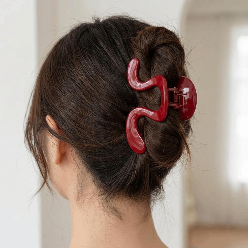 Matte Finish Shark Clip Casual Ponytail Clip Simple Acrylic Hair Claw Daily