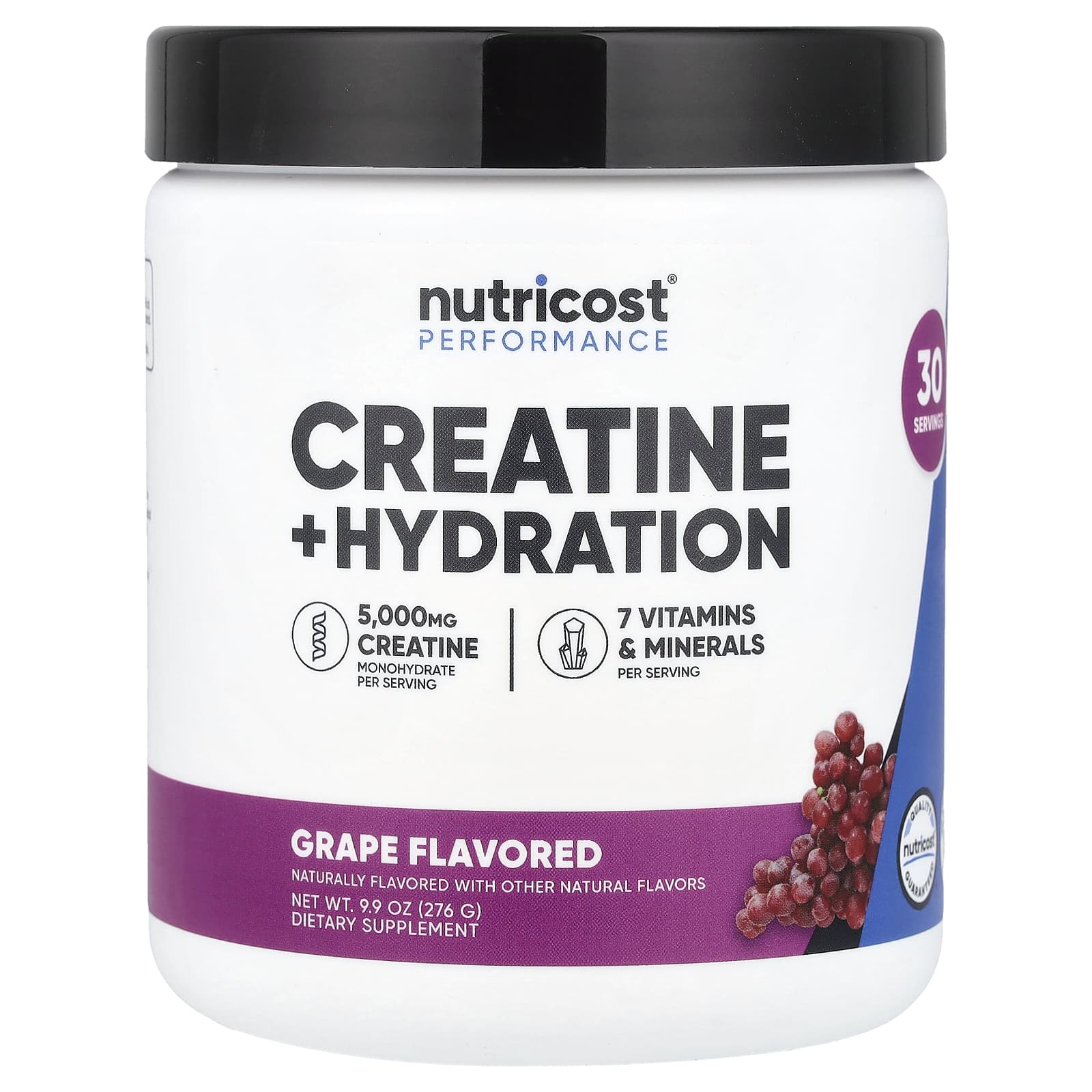 

Nutricost, Athletic Performance, Creatine + Hydration, Grape, 9.9 oz (276 g)
