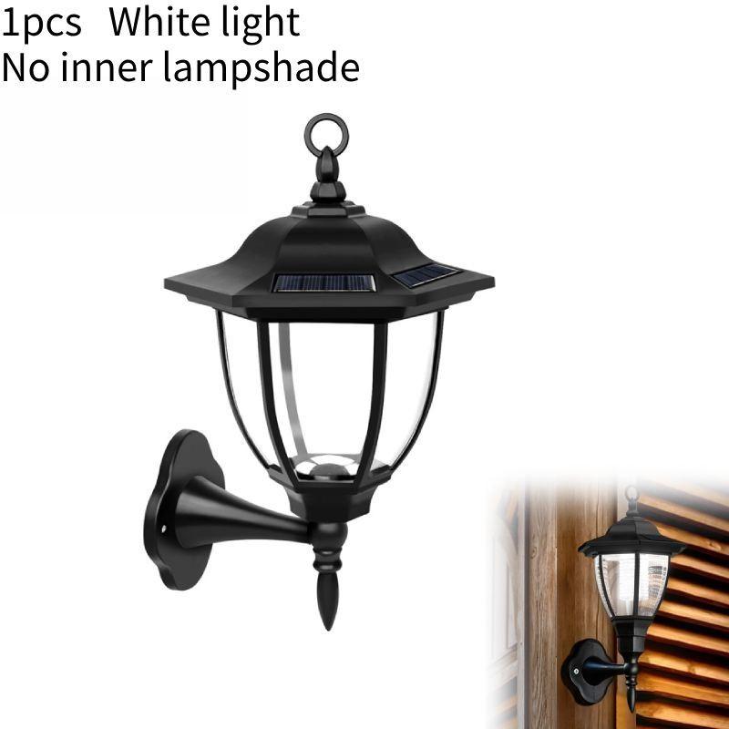 

Уличные солнечные фонари Ретро садовые светодиодные фонари Практичная защита Экологичные Wall Lamp,White Light