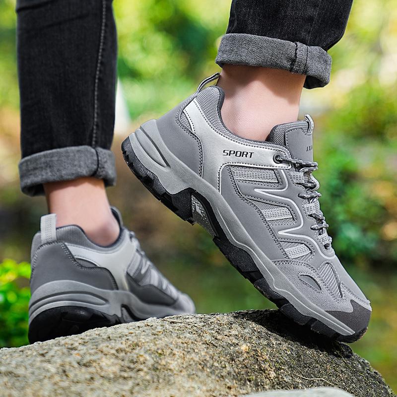 Mesh Hiking Sports Shoes Men's Breathable Sneakers Non-slip Wear-resistant Outdoor Trainers for Camping Trekking Walking
