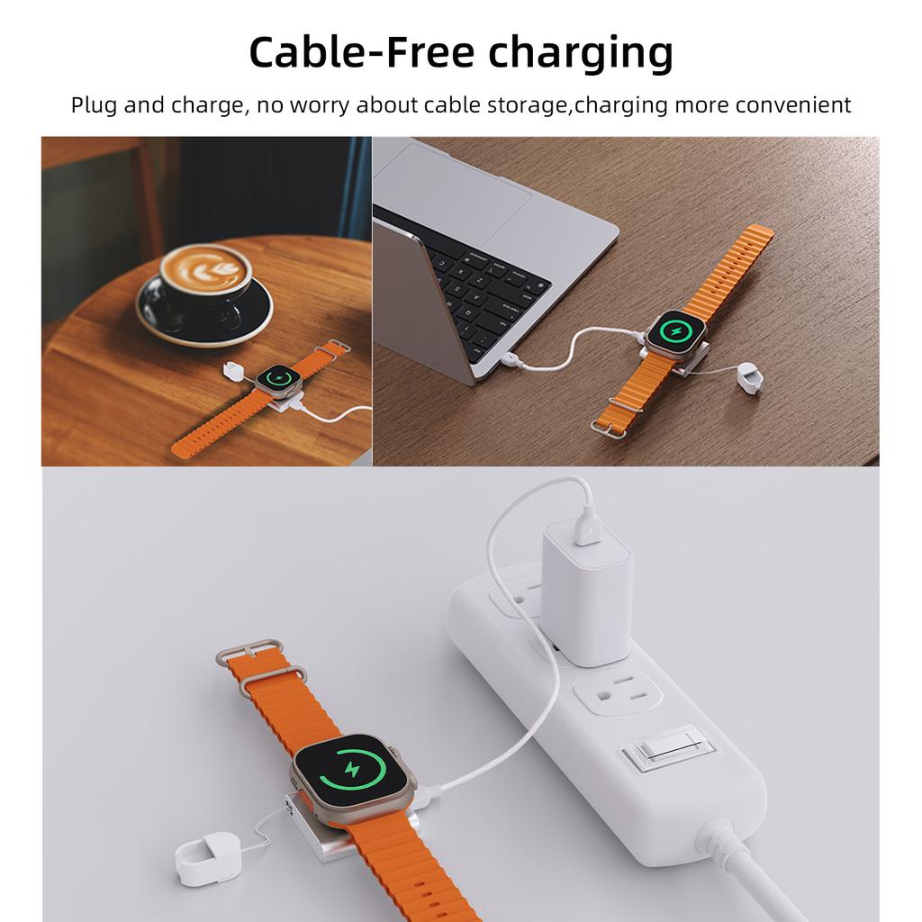 Bonola Magnetic Watch Wireless Charger For Apple Watch 11/Ultra/10/9/8/7/6 Fast Charging Dock Type C Cable for iWatch 5/4/3