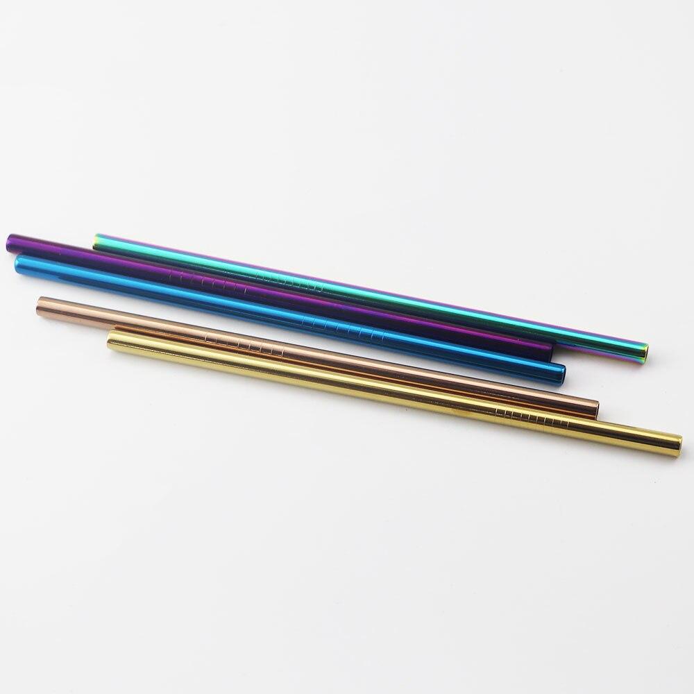 NiHome – 6 Cannucce Riutilizzabili In Acciaio Inox Extra Large (26,7 Cm) Per Bubble Tea E Frullati, Con 2 Spazzole