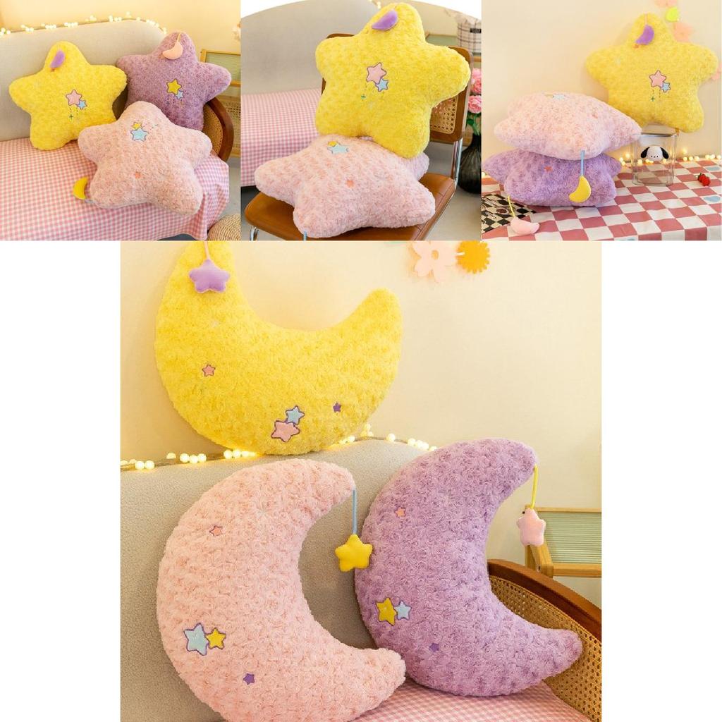 Cozy Moon And Star Plush Doll For Girls Hypoallergenic Stuffed Animal Soft Toy