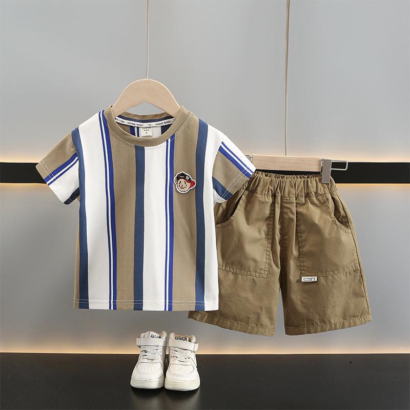 Stylish Boys Summer Outfit Set For 2024 Soft Comfortable Short Sleeve Clothing