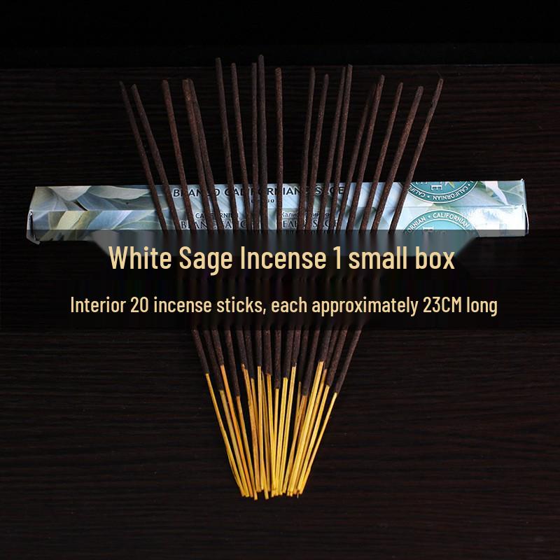 White Sage, Blue Sage, Cedar Stick, Palo Santo, Incense Tower, and Abalone Shell Set