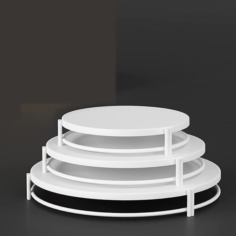 Sturdy Metal Tiered Display Stand Set Decorative Cakes Platters Set 3 Layer for Cakes Dessert Fruits Home Kitchens Use