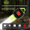 Portable Outdoor Flashlight Keychain Rechargeable LED Mini Light Keychain  Camping