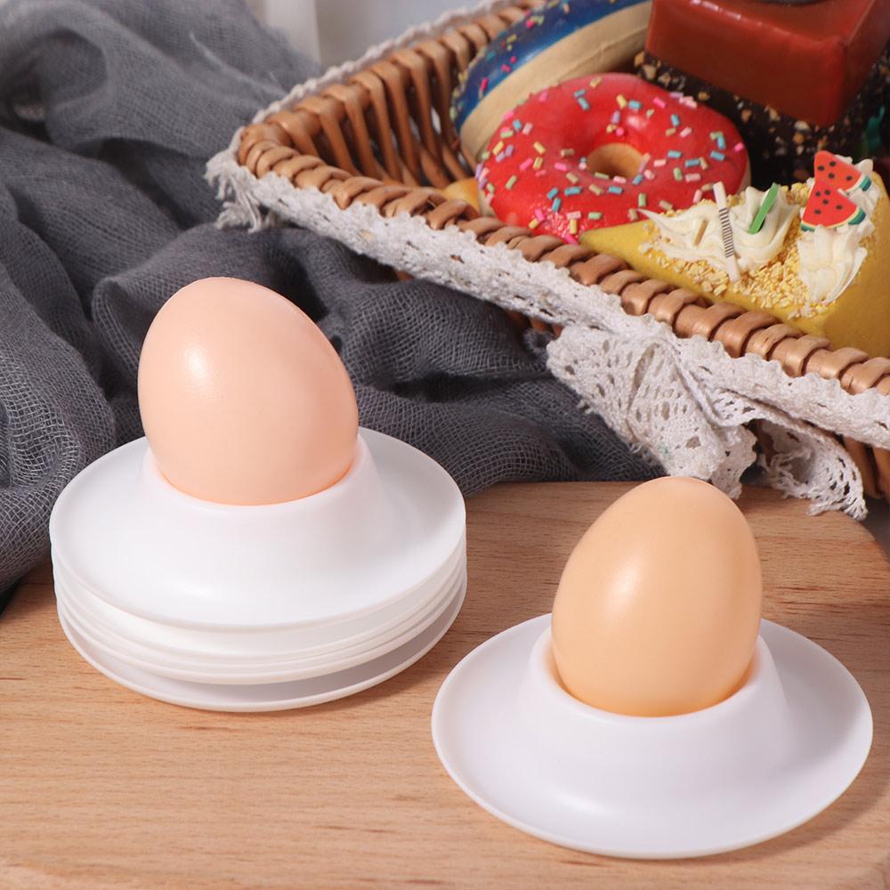 6Pcs Creative Egg Cup Holder Plastic Egg Storage Tray Egg Serving Cups Kitchen Storage Supplies