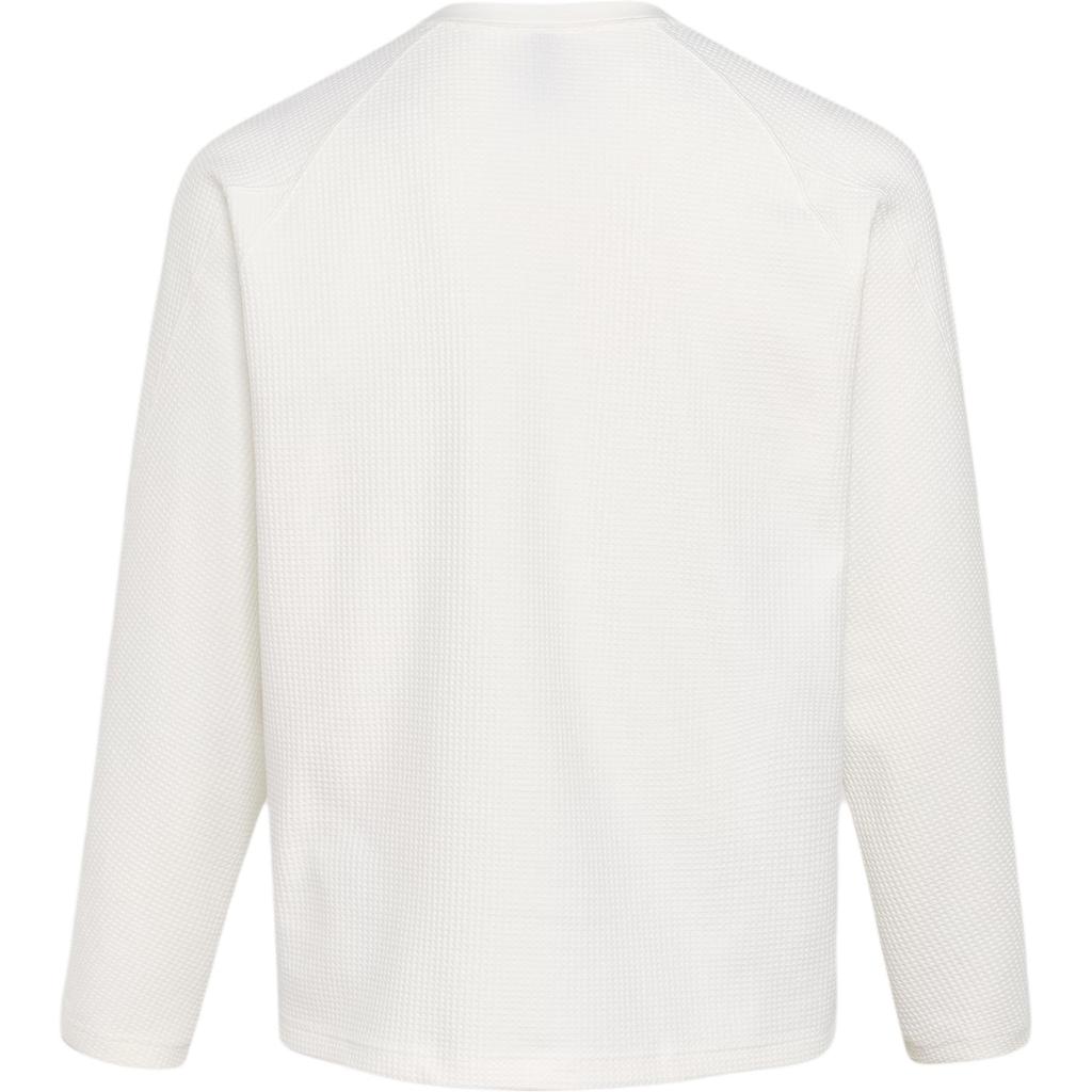 adidas FOS Waffelstrick Lockere Passform Rundhalsausschnitt Langarm T-Shirt Herren Oberteile KV0130