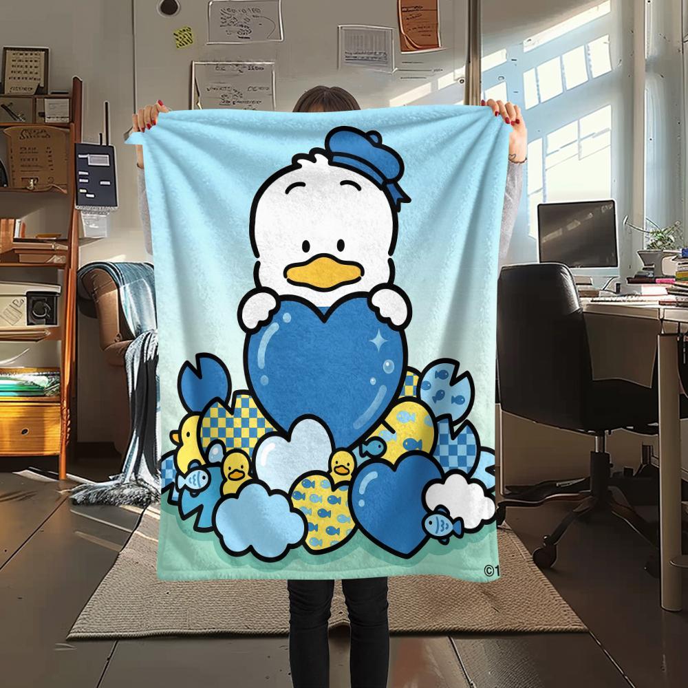 1PC Tuxedosam Print Flannel Blanket, High Quality All Seasons, Home Decor, Warmth and Comfort, Perfect for Christmas Gifts