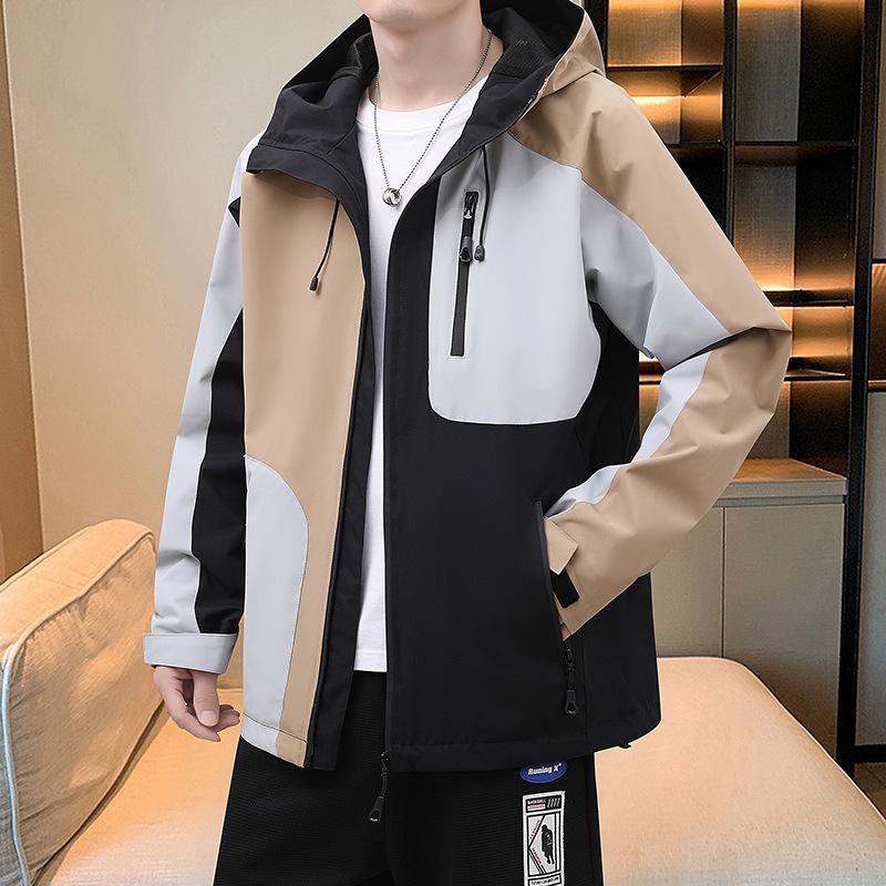 New Fashionable Contrasting Color Windproof Waterproof Boys Jacket Outdoor Jacket