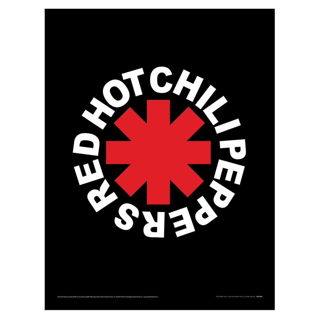 Red Hot Chili Peppers Logo Stempel Gerahmtes Poster