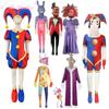 New Amazing Magical Digital Circus Poni Cosplay Tight Fitting Jumpsuit Pomni Role-playing Christmas Children's Adult Gift