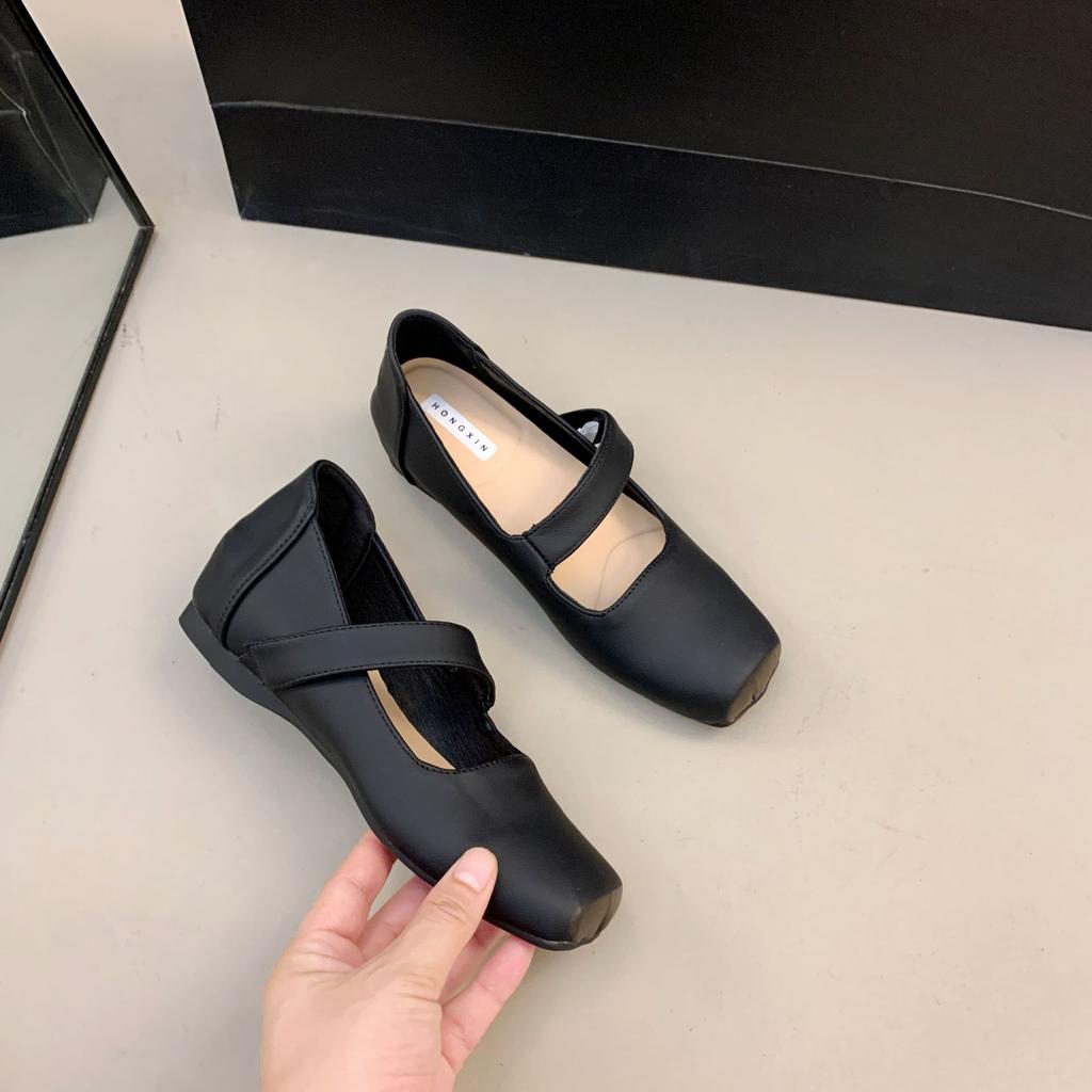 French Retro Mary Jane Women's Shoes In the Autumn of 2025 New Square Head Shallow Mouth Single Shoes Inner Height Increase Soft Sole Small Leather