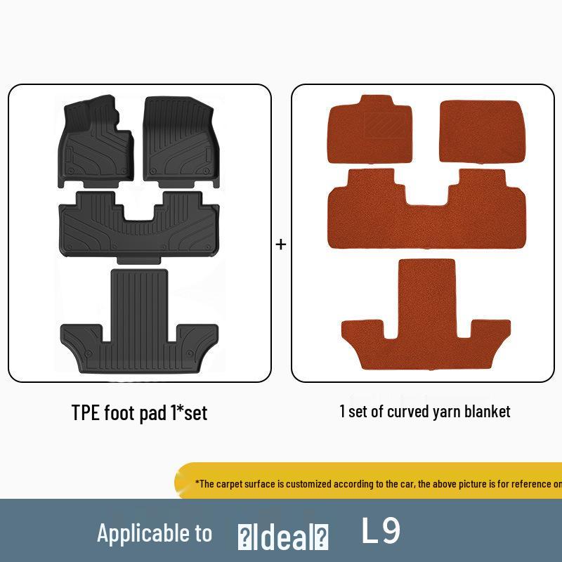 Ideal L9 Car Floor Mats: Dirt-Resistant, Custom Fit, All-TPE Mats with Trunk Mat
