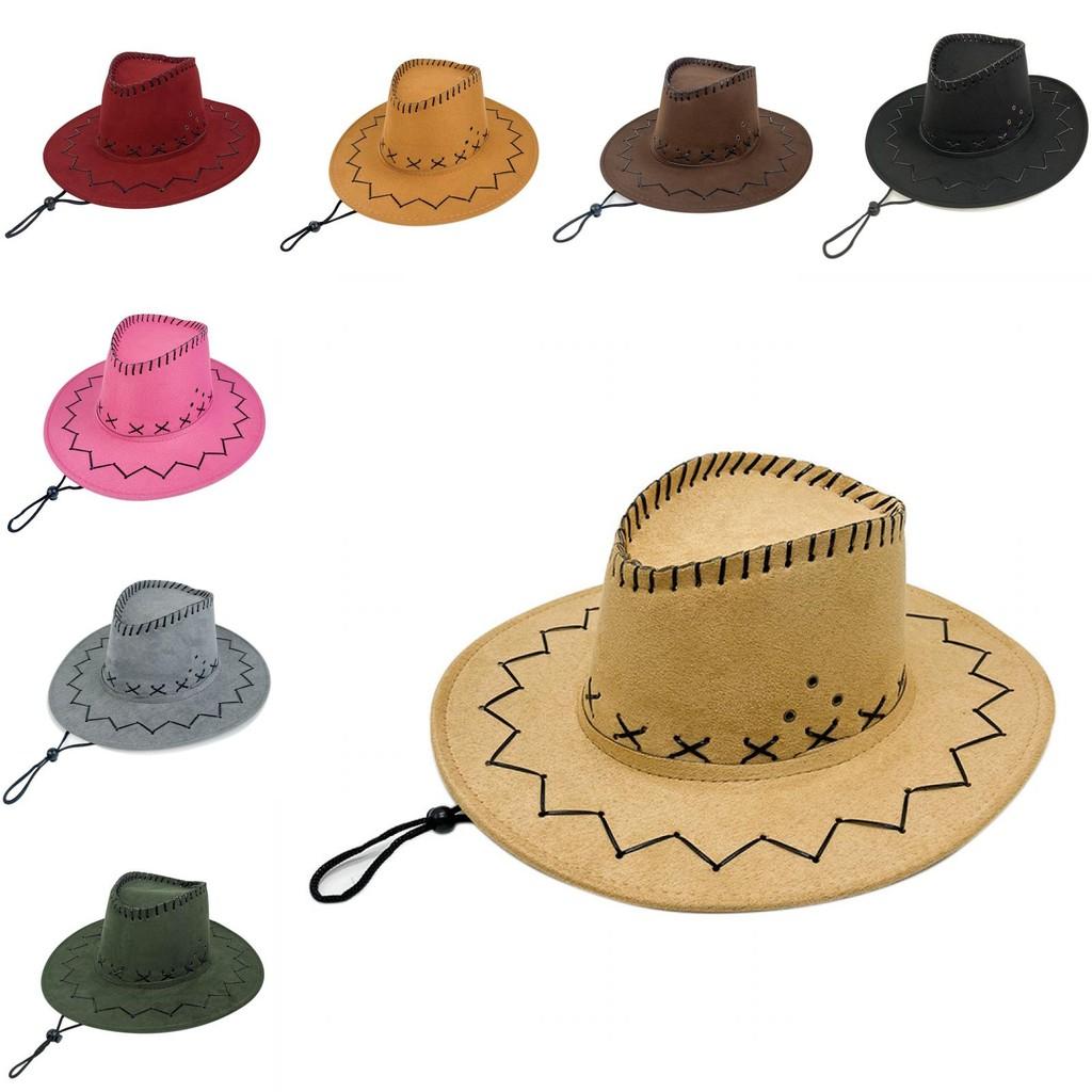 Vintage Style Western Cowboy Hat For Men With Breathable Sunshade For Summer Activities