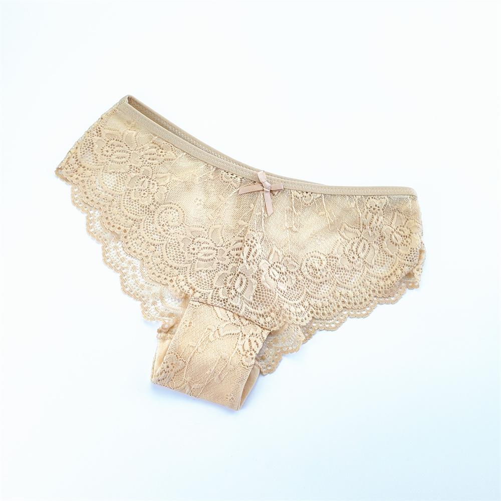 6Pcs/Pack Sexy Women Hollow Out Lace Briefs Lady Perspective Panties Underwear Plus Size M L XL XXL Bow Lingerie