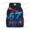 67 Number Backpack - Lightweight School Backpack with Adjustable Straps, Zipper Closure, Durable - Birthday, Christmas, Hallowee