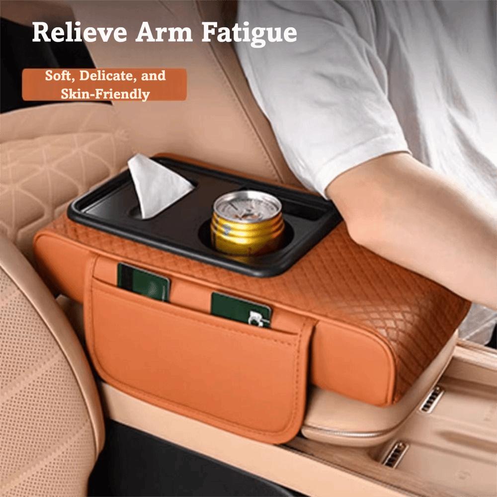 Premium Cushion Car Armrest Storage Box Large-Capacity Organizer Vehicle Organization