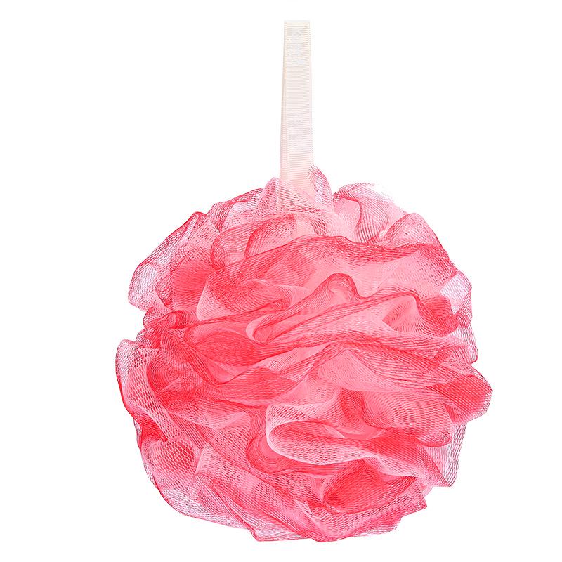 Heart-Shaped Super Soft Sponge Bath Ball - Durable, Quick Lather, Perfect for Bath & Back Scrubbing красный