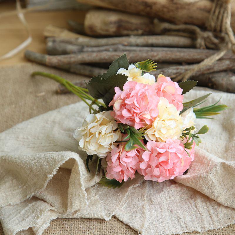 Ball Chrysanthemum Small Hand Flower Artificial Flower Party Tables Decorations Bouquet Real Looking Flower