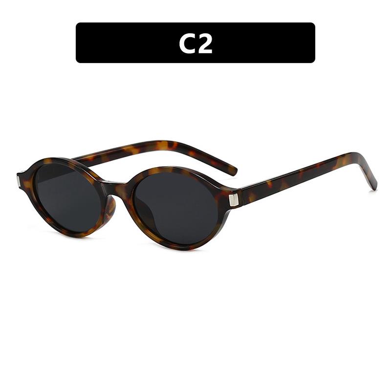 

2025 Retro Oval Sunglasses: Simple Fashion for Women As shown