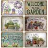 Flower Tin Sign Poster Garden Vintage Wall Poster Metal Sign Decorative Wall Plate Retro Plaque Metal Vintage Decor Accessories